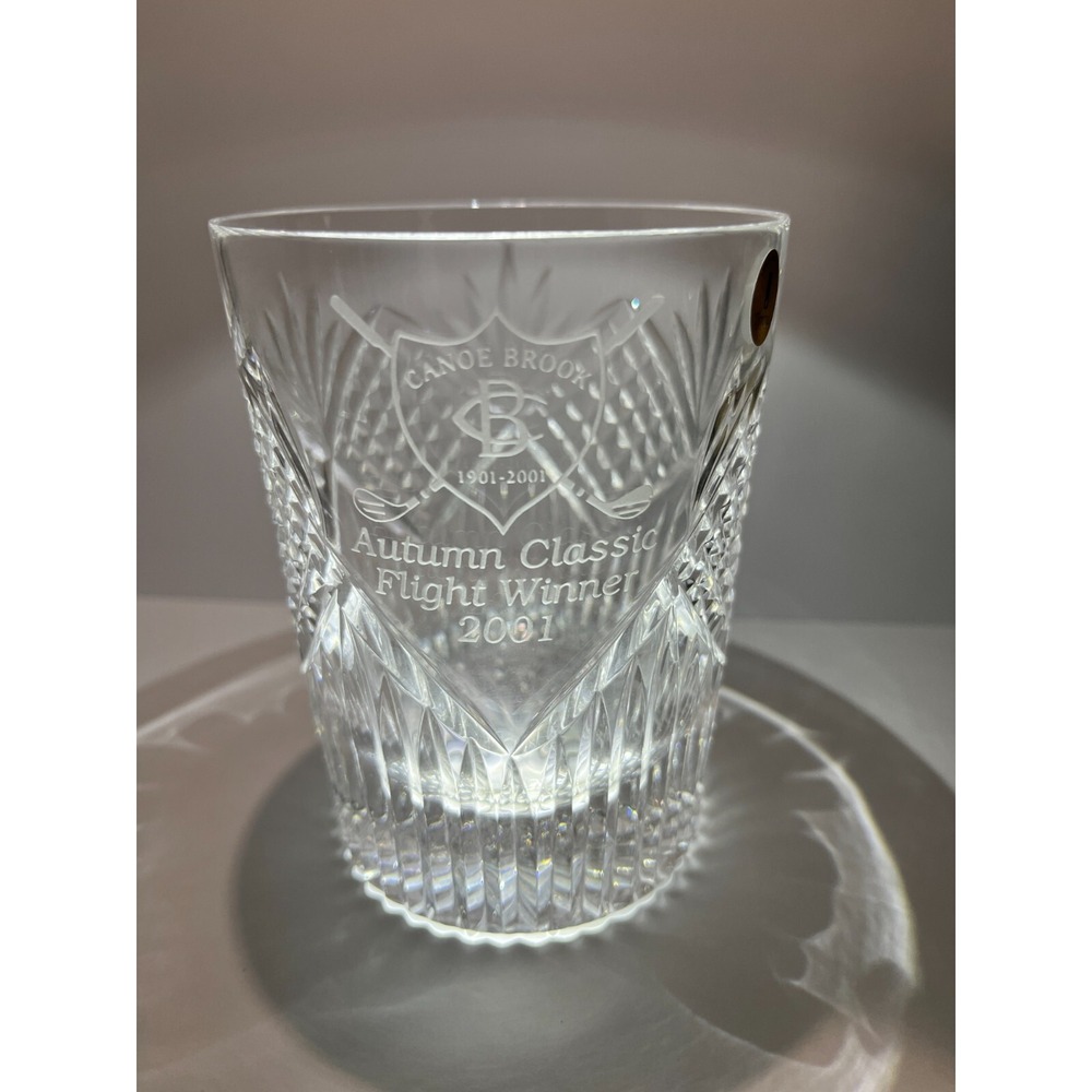 2001 Canoe Brook Club Tyrone Crystal Glass Champion‎ Trophy Golf Club Summit NJ